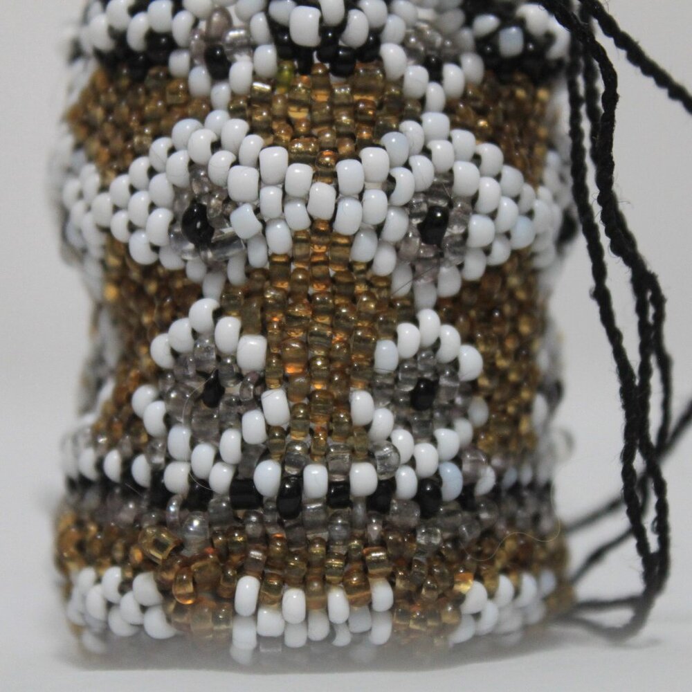 Handcrafted Small Mini Glass Bead Drawstring - Picture 8 of 10